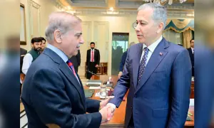 شہباز شریف سے ترک وزیر داخلہ کی ملاقات، دوطرفہ تعاون مضبوط بنانے کےعزم کا اعادہ