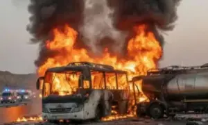 مدینہ کے قریب بھارتی زائرین کی بس کو حادثہ، 45 افراد جاں بحق