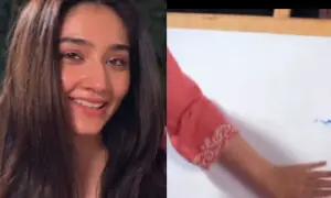 در فشاں سلیم کی ایک کروڑ روپے کی پینٹنگ تیار کرنے کی ویڈیو وائرل