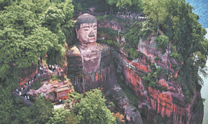 Leshan Giant Buddha draws surge of  overseas visitors