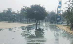 Roads inundated as main sewage line bursts