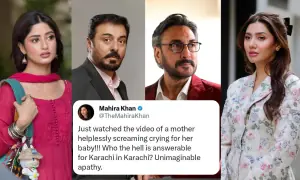 Sajal Ali, Mahira Khan ask who is responsible for Karachi after toddler dies after falling in NIPA manhole