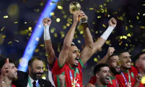 Morocco beat Jordan 3-2 after extra time to clinch Arab Cup Morocco beat Jordan 3-2 after extra time to clinch Arab Cup