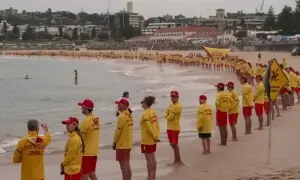 Australian lifeguards fall silent for Bondi Beach victims Australian lifeguards fall silent for Bondi Beach victims