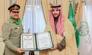 CDF Field Marshal Munir awarded King Abdulaziz medal for his efforts to &lsquo;advance Pak-Saudi ties&rsquo;