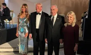 Netanyahu among partygoers at Trump&rsquo;s fete