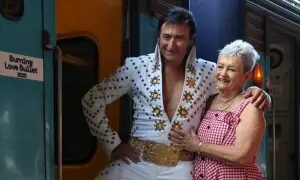 Elvis-themed train kicks off its annual journey to the Elvis Festival in Australia Elvis-themed train kicks off its annual journey to the Elvis Festival in Australia
