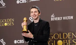 One Battle After Another and Hamnet split top Golden Globes prizes as Timoth&eacute;e Chalamet pulls off a surprise win