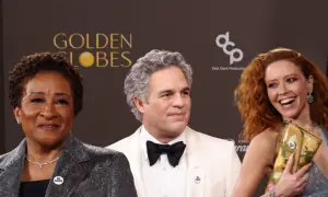 Mark Ruffalo, Natasha Lyonne, among other Hollywood stars wear anti-ICE pins to the Golden Globes