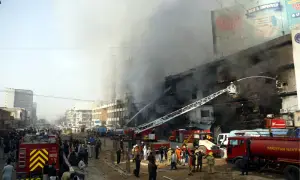 A fierce battle between water and fire