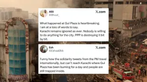 &lsquo;Karachi deserves accountability&rsquo;: X accuses govt of administrative failure as city counts its dead in Gul Plaza fire