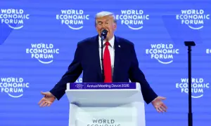 In Davos speech, Trump repeatedly refers to Greenland as &lsquo;Iceland&rsquo;
