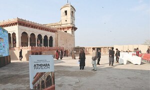 Three restored historical monuments unveiled at Lahore Fort