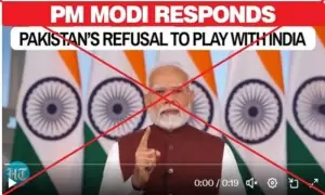 Fact check: Viral video of Modi criticising Pakistan for not playing against India in T20 World Cup is doctored