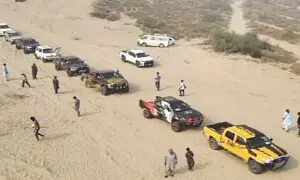 &lsquo;Dark horse&rsquo; Khalid Hamid tops desert jeep rally