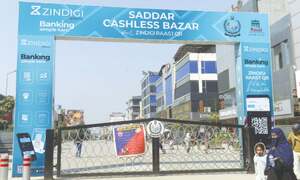Bank Road formally declared cashless bazaar