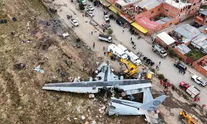 22 killed in cash-packed military plane crash in Bolivia