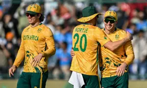 South Africa beat plucky Zimbabwe ahead of New Zealand semi-final
