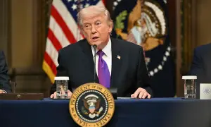 Trump says US in &lsquo;very strong position&rsquo; against Iran