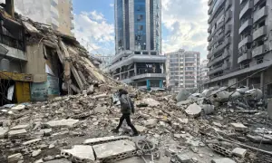 PHOTOS: Aftermath of an Israeli strike on Beirut&rsquo;s southern suburbs