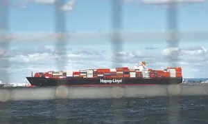 Shrapnel hit sparked fire on Hapag-Lloyd ship in Gulf, company says