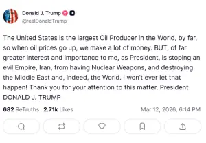 Trump says stopping a nuclear Iran more important than oil prices
