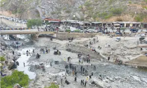 People throng Landi Kotal, Jamrud on Eid