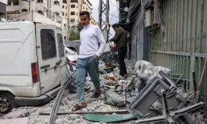 Israeli strike near Beirut suburbs kills 3 Hezbollah members: security sources