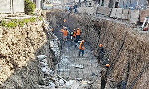 Work on underground water storage tank begins