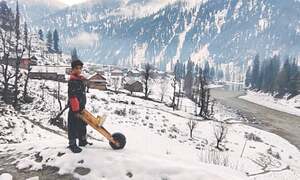 Rain, snowfall in parts of GB, AJK disrupt life