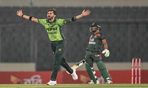 Maaz dazzles as Pakistan rout BD  in rain-hit match to level series