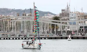 Gaza-bound aid flotilla sets sail symbolically, delays international waters departure due to weather conditions