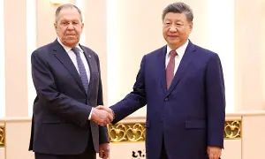 Xi meets Russian FM as leaders flock to China over Middle East war