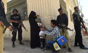 Constable martyred after unknown assailants open fire on polio team in Balochistan&rsquo;s Dera Murad Jamali