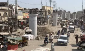 Slow pace of work mars Dera flyovers project