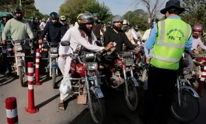PHOTOS: Commuters struggle amid tightened security in Islamabad ahead of potential US-Iran peace talks