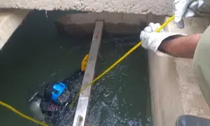 11-year old boy feared drowned after being swept away while swimming in open water line in Karachi