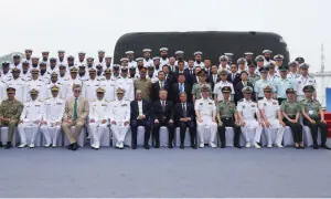 Commissioning ceremony of Pakistan Navy&rsquo;s first Hangor-class attack submarine held in China