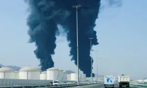 Fujairah oil zone hit by drone attack as UAE says it intercepted Iranian missiles