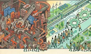 Urban centres on the edge