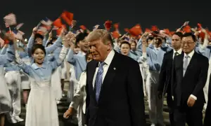 Trump arrives in Beijing for high-stakes meeting with Chinese President Xi