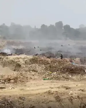 Waste dumping, burning hits area along Barki, Ashiana roads