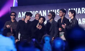 Korean supergroup BTS claim top honours at American Music Awards, beating out Taylor Swift, Bad Bunny