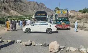Power protesters block Charsadda road