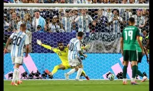 Lionel Messi World Cup hat-trick equals goalscoring record as Argentina beat Algeria