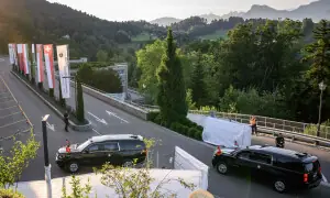 PHOTOS: Vance's motorcade arrives at Burgenstock resort
