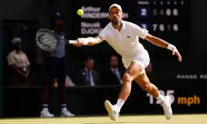 Dashing Djokovic matches Federer with 105th Wimbledon match win
