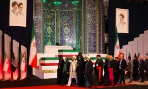 In pictures: Scenes from the state funeral for Iran's assassinated supreme leader Ali Khamenei in Tehran