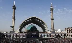 Huge crowds gather in Iran as funeral ceremonies for assassinated supreme leader begin