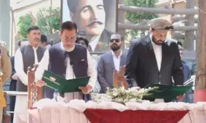 PPP’s Amjad Hussain sworn in as GB chief minister